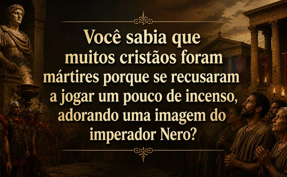 imagem do artigo Os primeiros cristãos foram mortos por não cederem a falsos deuses e por anunciarem a verdade.